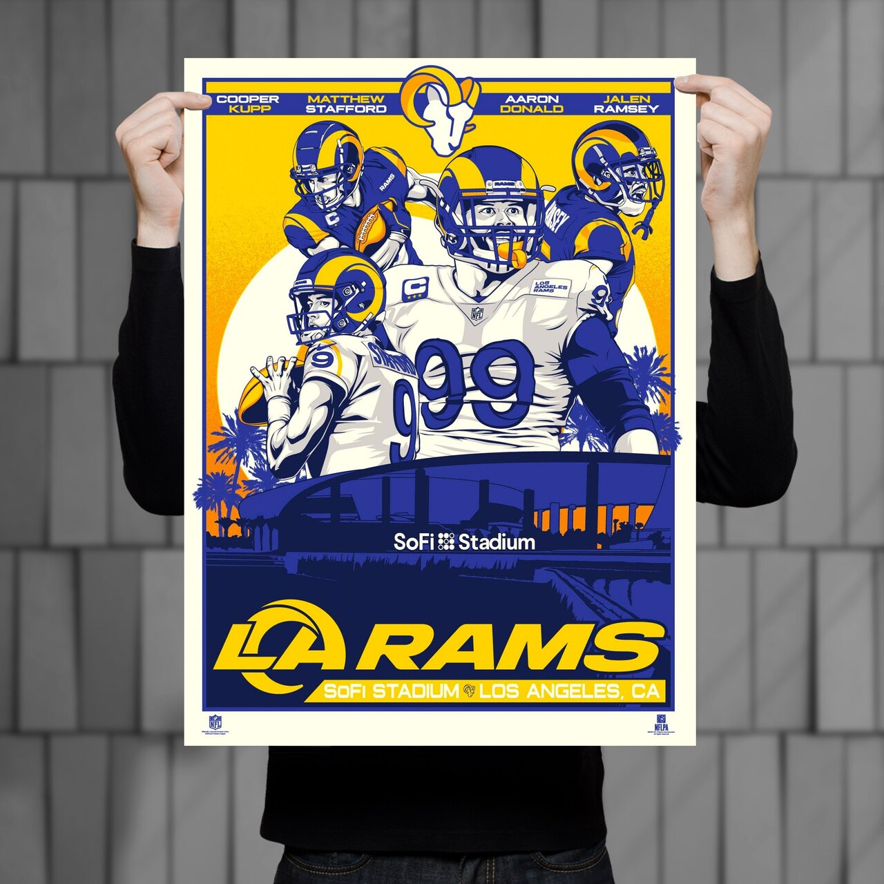 Phenom Gallery Los Angeles Rams Player 2021 18" x 24" Serigraph
